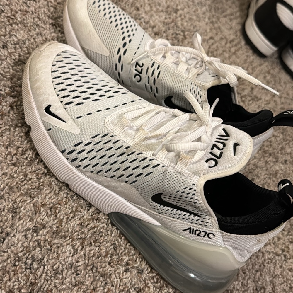 Nike Air Max 270 White and Black Sneakers